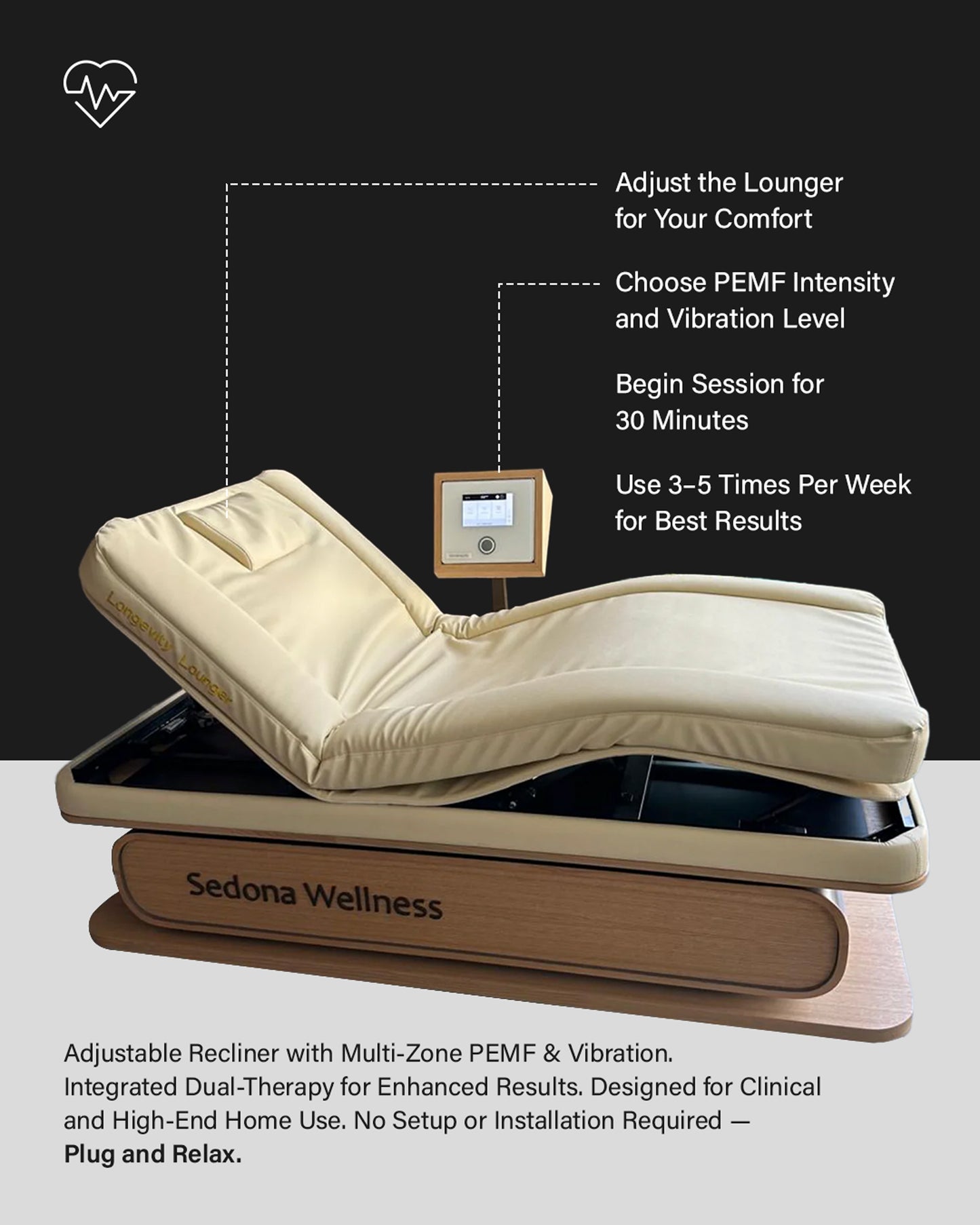 Longevity Lounger PEMF Bed